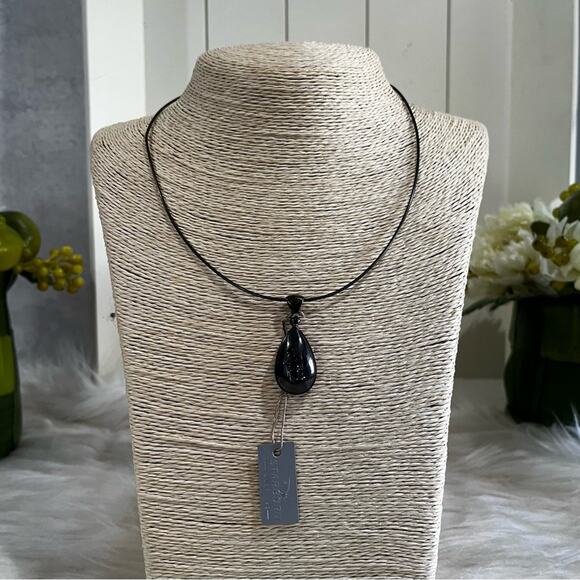 NEW Starborn Jewels Quartz Druzy Dragon Teardrop Sterling Silver Pendant 90s NWT - Picture 8 of 13